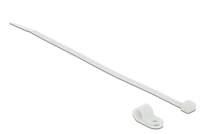 DeLOCK 18863 presilla Brida atornillada Nylon Blanco 10 pieza(s)