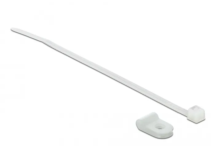 DeLOCK 18859 presilla Brida atornillada Nylon Blanco 10 pieza(s)