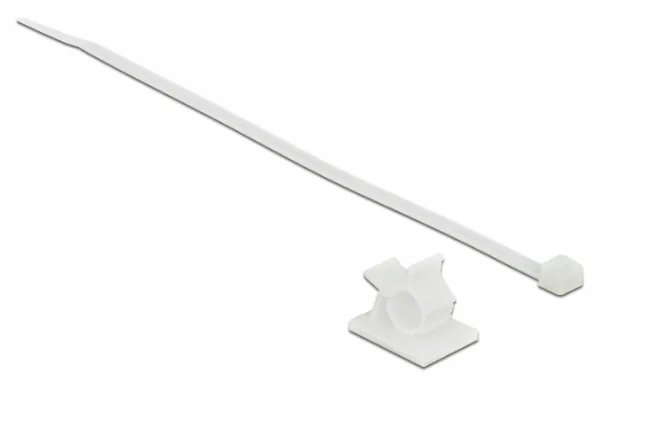 DeLOCK 18877 presilla Nylon Blanco 10 pieza(s)