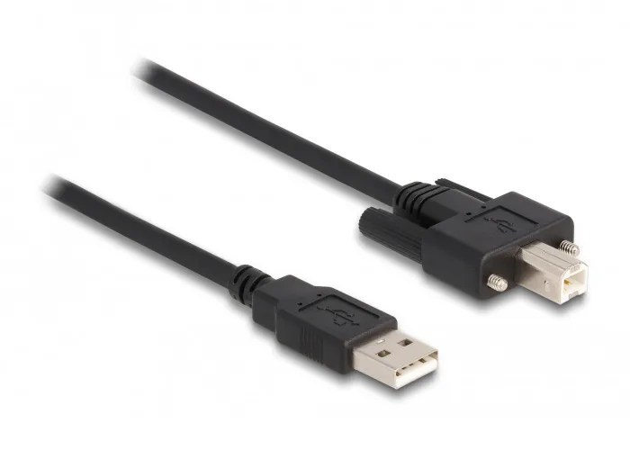 DeLOCK Cable USB 2.0 Tipo-A macho a Tipo-B macho con tornillos 1 m