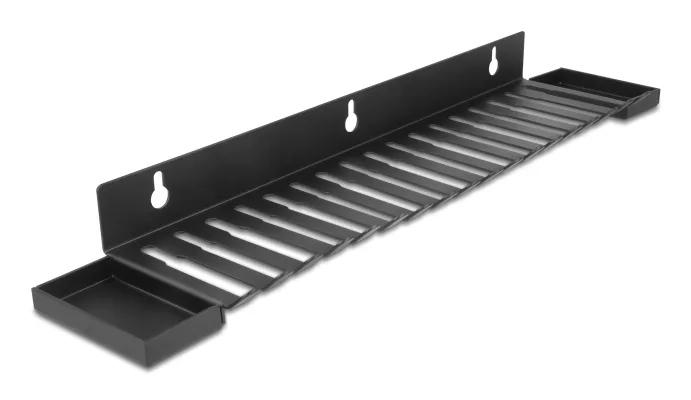 DeLOCK 67180 organizador de cables Pared Soporte para cables Negro