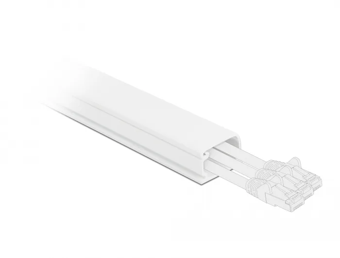 DeLOCK Conducto para cables con cubierta 57 x 28 mm - longitud 1 m blanco