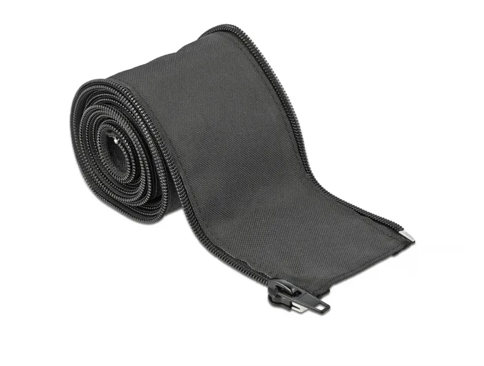 DeLOCK Manga tejida con cierre de cremallera 2 m x 25 mm negro