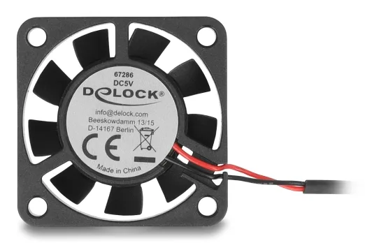 DeLOCK 67286 sistema de refrigeración para ordenador Carcasa del ordenador Ventilador 4 cm Negro 1 pieza(s)