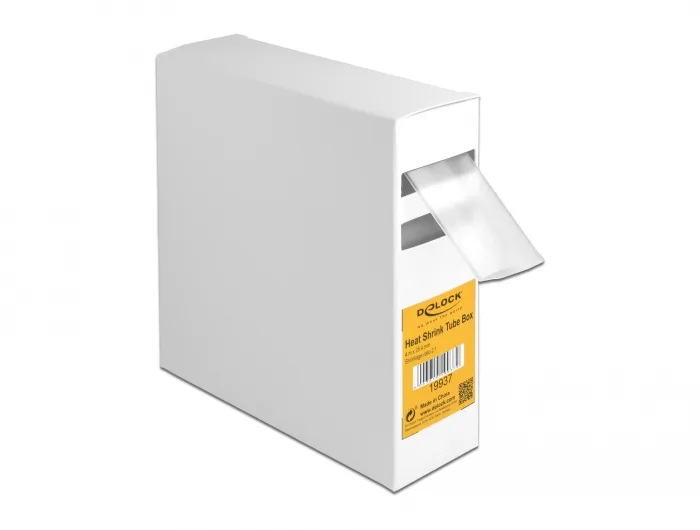 DeLOCK Tubo termorretráctil, Relación de disipación 2:1, caja de 4 m x 25,4 mm en transparente