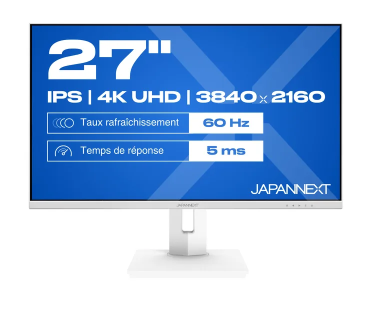 JAPANNEXT JN-IPS270UHD60F-C65W-HSP-W pantalla para PC 68,6 cm (27") 3840 x 2160 Pixeles 4K Ultra HD LED Blanco