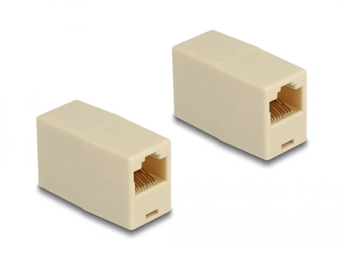 DeLOCK Adaptador RJ45 hembra a RJ45 hembra UTP beige