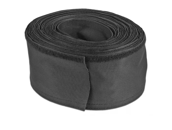 DeLOCK Manga tejida con cierre de gancho y lazo resistente al calor 10 m x 30 mm negro