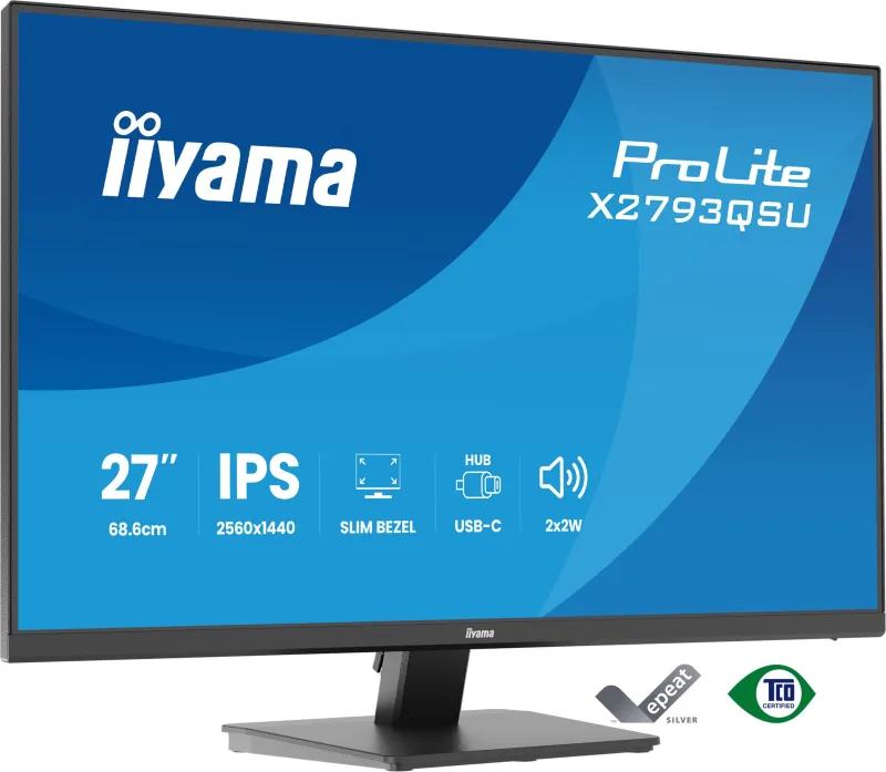 iiyama ProLite X2793QSU-B1 pantalla para PC 68,6 cm (27") 2560 x 1440 Pixeles Quad HD LED Negro