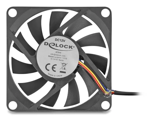 DeLOCK 67315 sistema de refrigeración para ordenador Carcasa del ordenador Ventilador 7 cm Negro 1 pieza(s)
