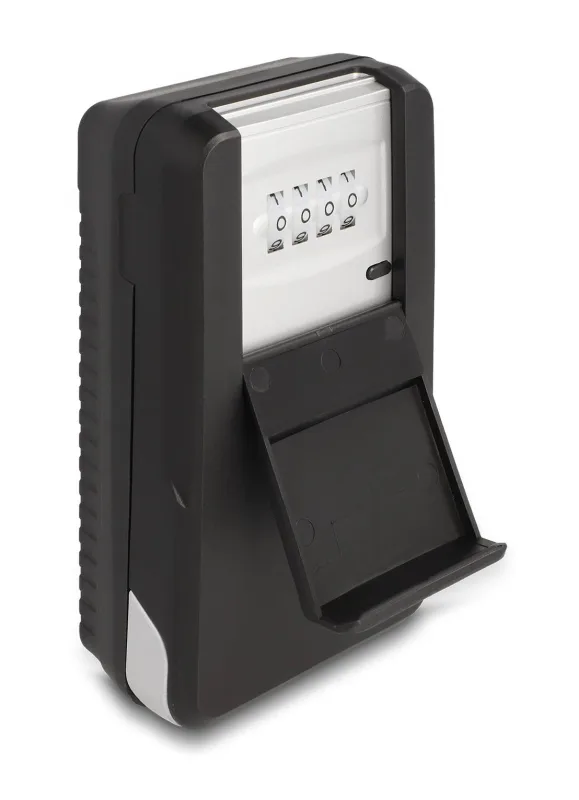 DeLOCK 20932 caja portallaves y organizador Aluminio, Plástico Negro