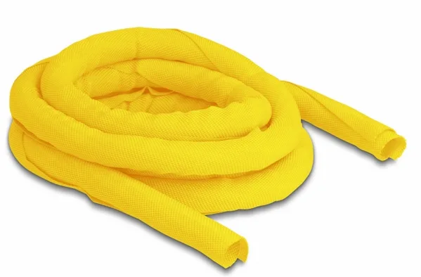 DeLOCK Manga tejida de cierre automático resistente al calor 2 m x 16 mm amarillo