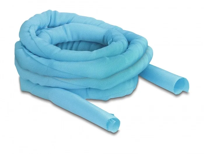 DeLOCK Manga tejida de cierre automático resistente al calor 5 m x 25 mm azul