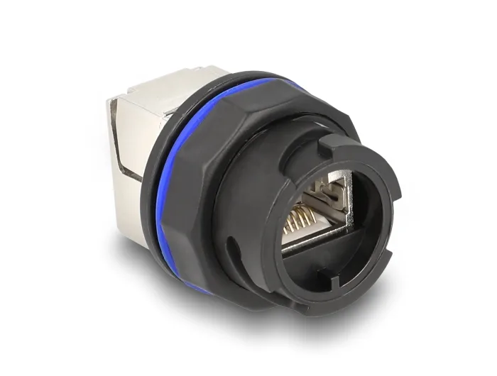 DeLOCK Conector RJ45 Cat.6A empotrado con conexión LSA negro