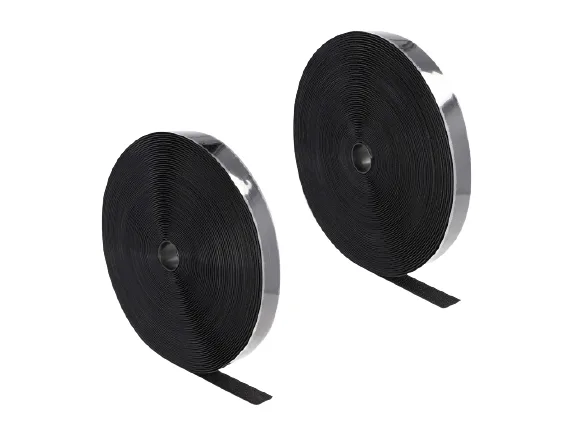 DeLOCK Cinta de gancho y bucle de alta resistencia autoadhesiva LA 25 m x AN 25 mm negra
