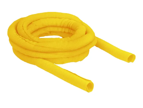 DeLOCK Manga tejida de cierre automático resistente al calor 5 m x 19 mm amarillo