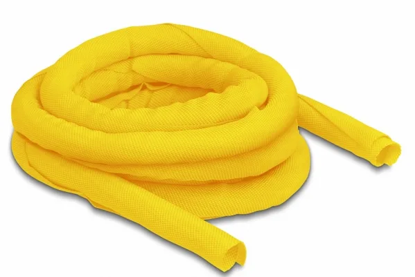 DeLOCK Manga tejida de cierre automático resistente al calor 5 m x 16 mm amarillo