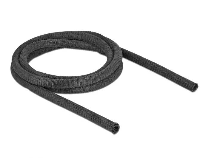 DeLOCK Manga tejida de cierre automático 2 m x 13 mm negro