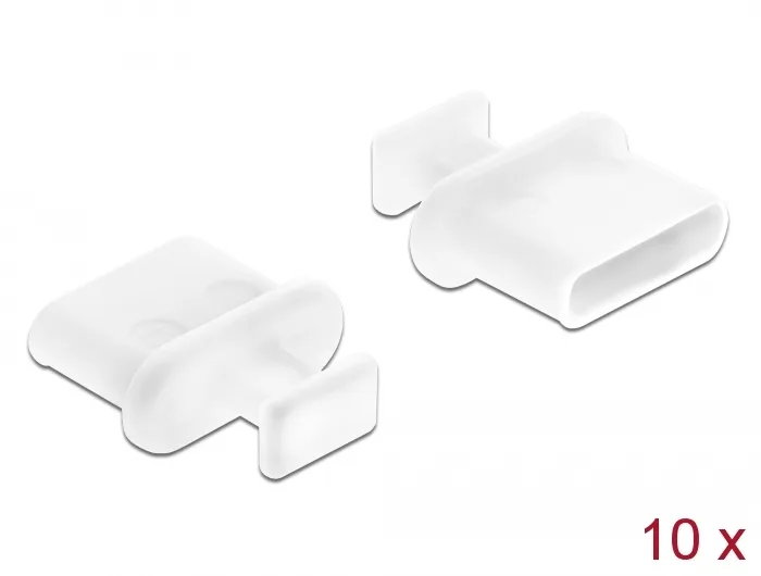 DeLOCK Cubierta contra Polvo para USB Type-C hembra con agarre. 10 piezas en blanco