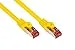Good Connections 8060-002 Cable de par trenzado, Cat. 6, Ethernet, LAN, con manguito protector amarillo amarillo 20 m