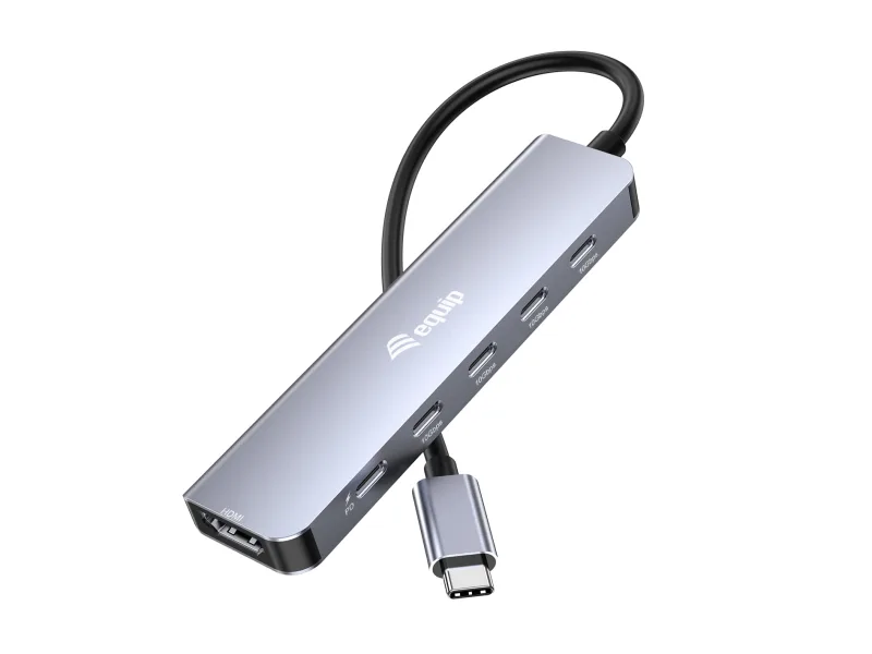 Equip 133499 base para portátil y replicador de puertos Alámbrico USB 3.2 Gen 2 (3.1 Gen 2) Type-C Gris