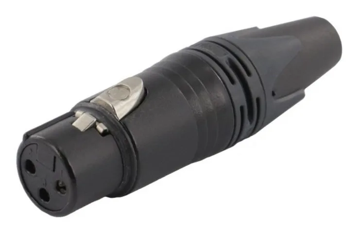 Equip 147931 conector 3-Pole XLR Negro