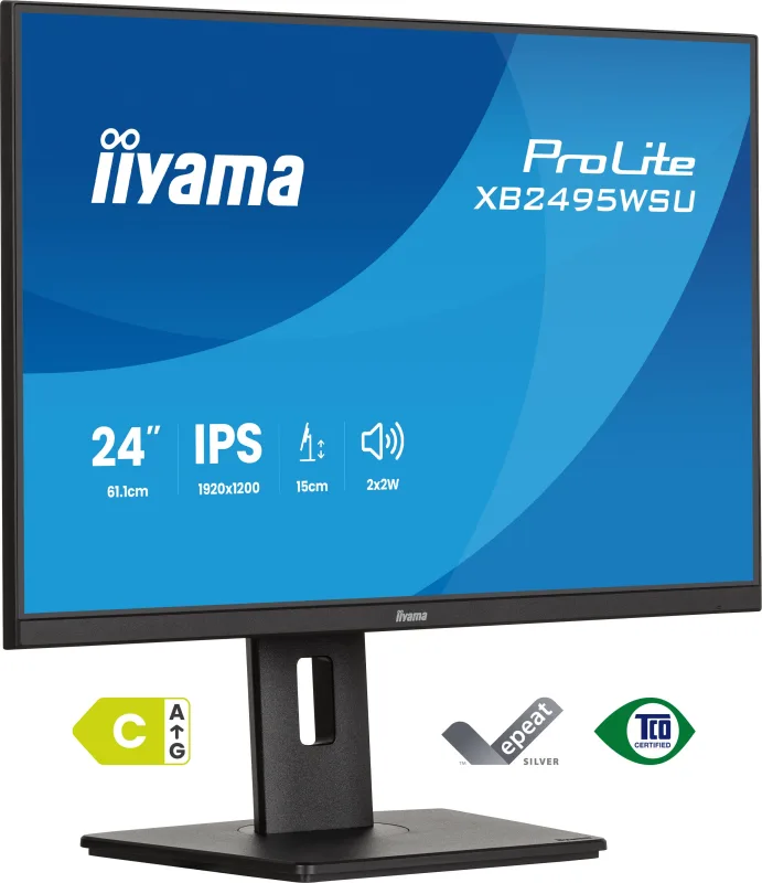 iiyama ProLite XB2495WSU-B1 pantalla para PC 61,2 cm (24.1") 1920 x 1200 Pixeles Negro