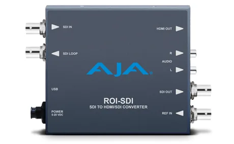 AJA ROI-SDI convertidor, repetidor y aislador en serie