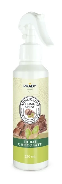 Prady - Home Spray Dubai Chocolate - Ambientador en spray 220 ml - Aroma exótico & sofisticado de chocolate inspirado en Dubái