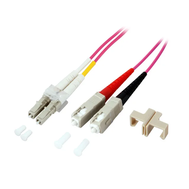 EFB Elektronik LC-SC 50/125µ Cable de fibra óptica e InfiniBand 3 m Rosa