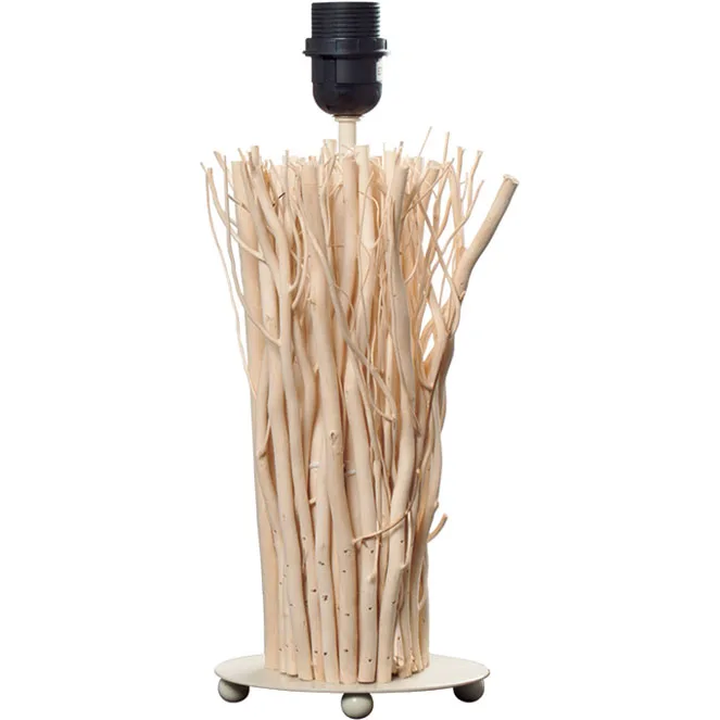 Base para sobremesa sagres 1xe27 l.15xan.10xal.40cm beije/madera natural