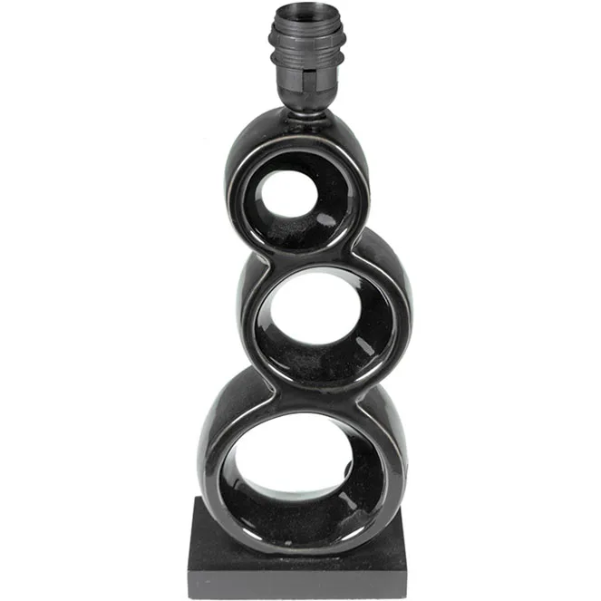 Base para sobremesa silves 1xe27 l.15,5xan.9xal.40cm negro