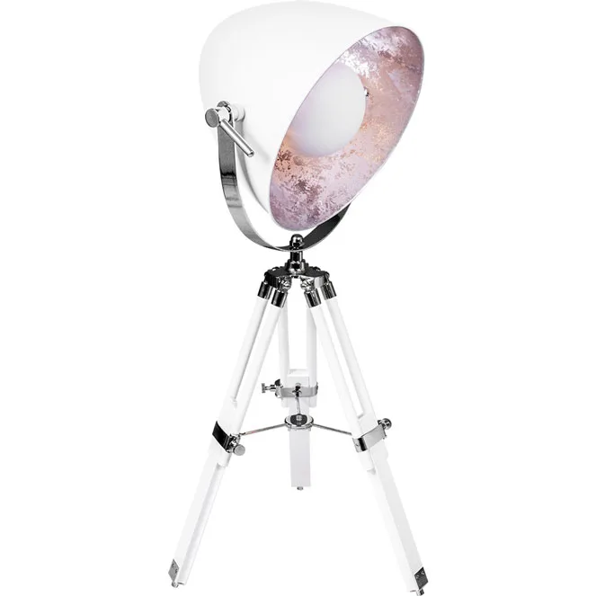 Sobremesa gutenberg pequeño 1xe27 al.reg.xd.28,5cm blanco/cromo