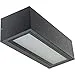 Aplique corgo ip54 1xe27 l.26xan.10,6xal.8cm aluminio+cristal antracita