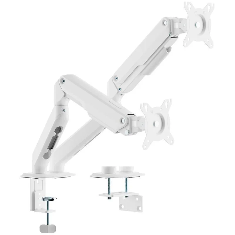 Soporte de mesa con contrapeso para 2 monitores aisens dt32tsr-437/ giratorio/ inclinable/ hasta 9kg