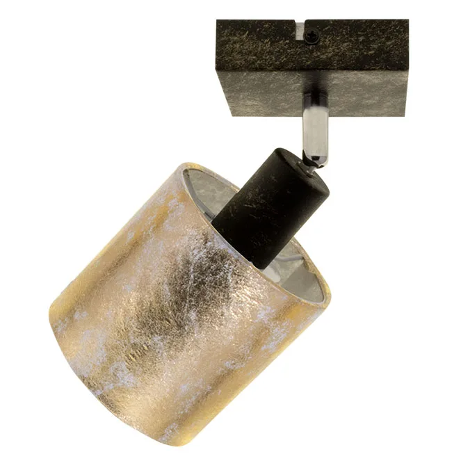 Aplique herman 1xe14 an.10al.20cm oro/negro