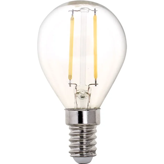 Bombilla e14 (fino) esférica classic led 2w 4000k 250lm transparente-a++