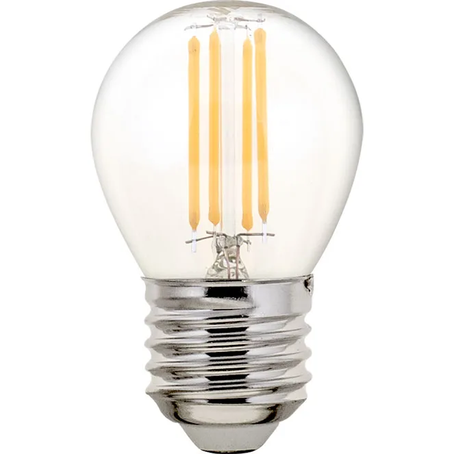 Bombilla e27 (grueso) esférica classic led 4w 2700k 470lm transparente-a++