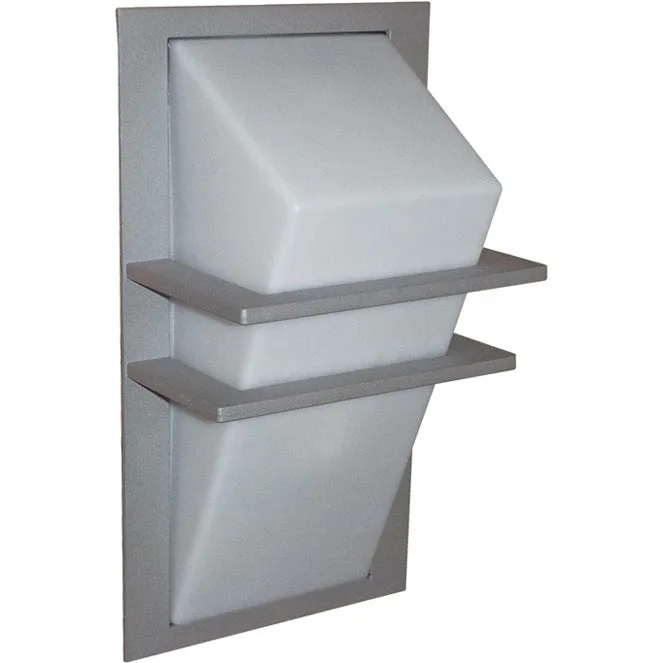 Aplique antuã ip65 1xe27 l.19xan.15xal.35cm metal+plástico gris