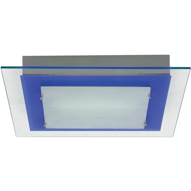 Plafón belém cuadrado 1xr7s 118mm l.29xan.29xal.4cm azul