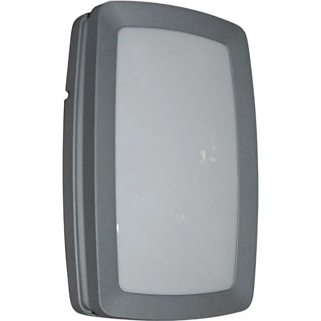 Aplique antuã ip54 2xe27 l.19xan.8,5xal.30cm metal+plástico gris