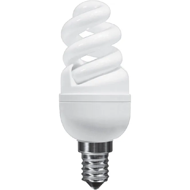 Bombilla e14 (fino) espiral super mini supreme 9w 2700k 445lm -a