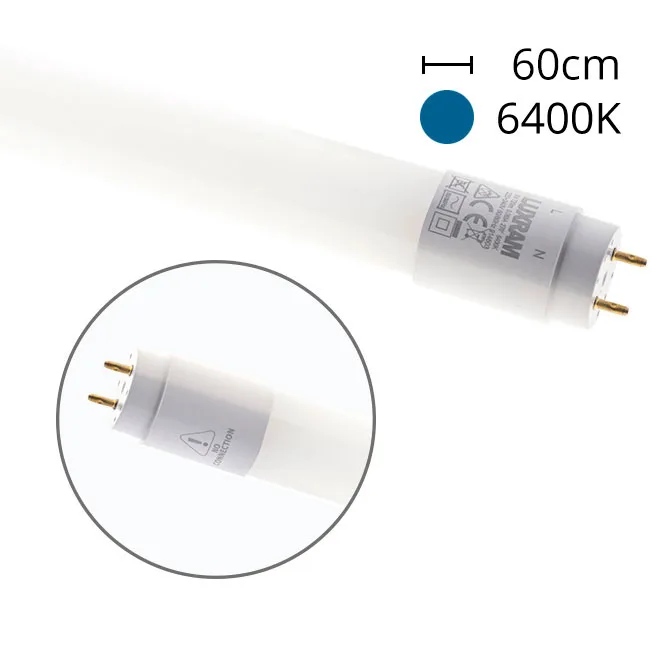 Tubo led g13 t8 value led 60cm 9w 6400k 820lm 270°-f