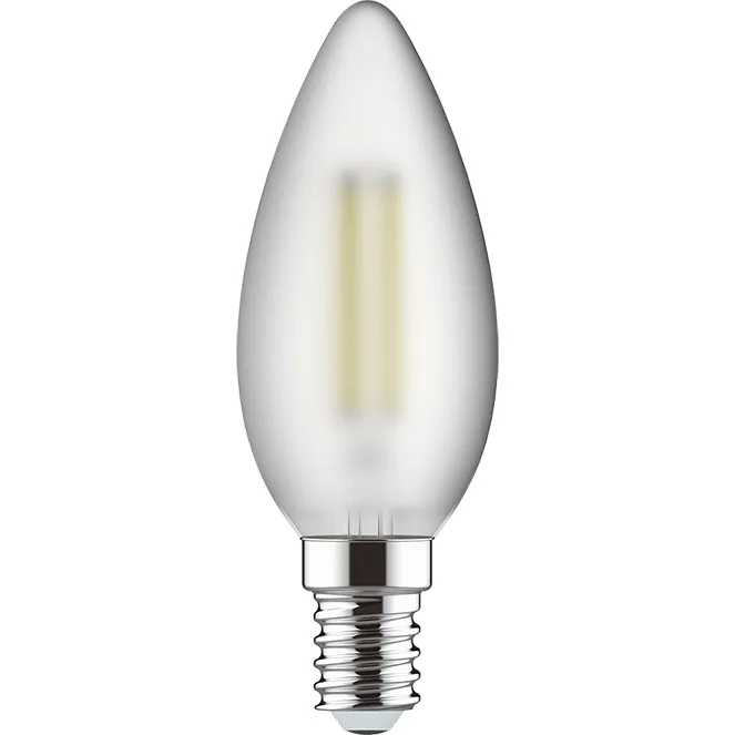 Bombilla e14 (fino) vela value classic led 4w 2700k 400lm mate-a++