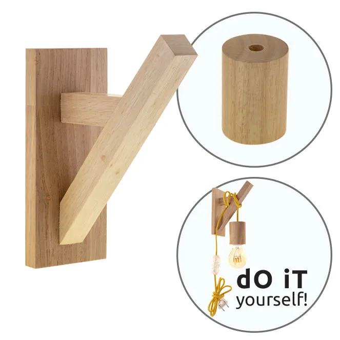 Base para aplique basic l.6xan.14xal.17cm madera natural