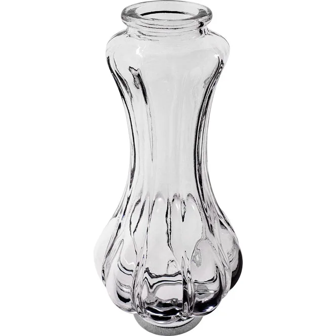 Columna de cristal 17xd.7,5cm taladro 2,5cm transparente