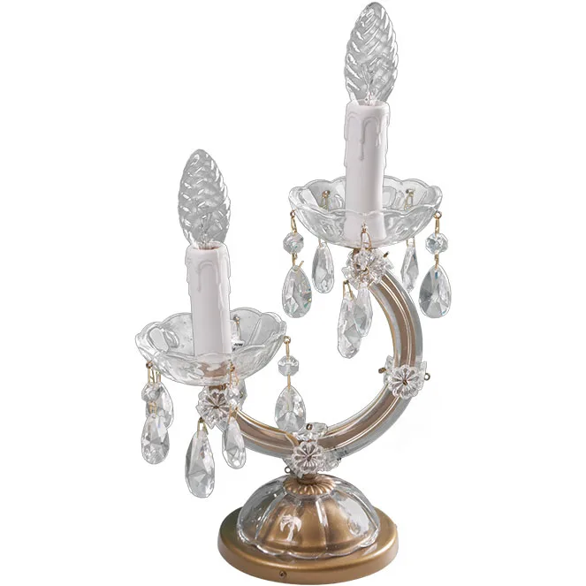 Sobremesa m.teresa 2xe14 oro pintado con spray