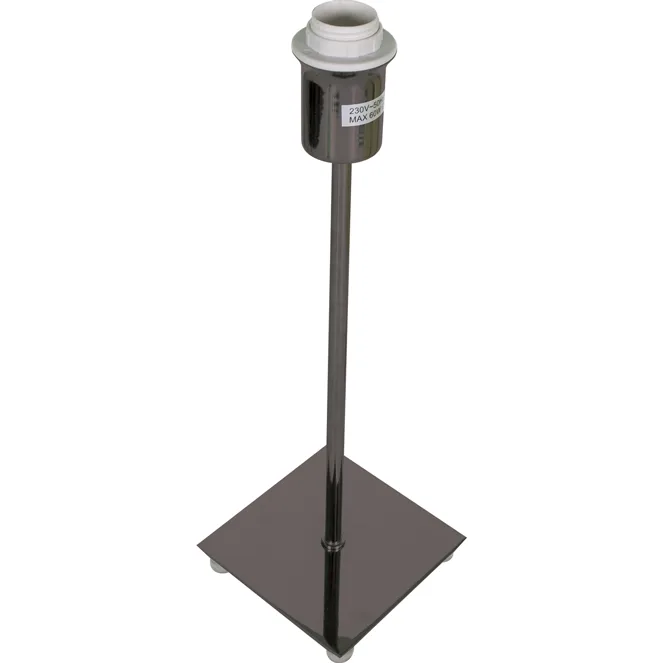 Base para sobremesa pic cuadrado 1xe14 l.11xan.11xal.32cm niquel