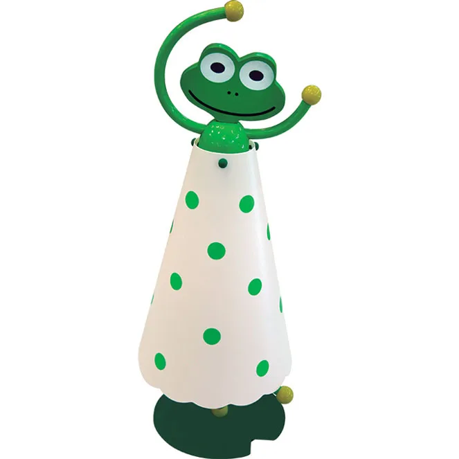 Sobremesa sapo 1xe14 al.41xd.16cm verde/blanco