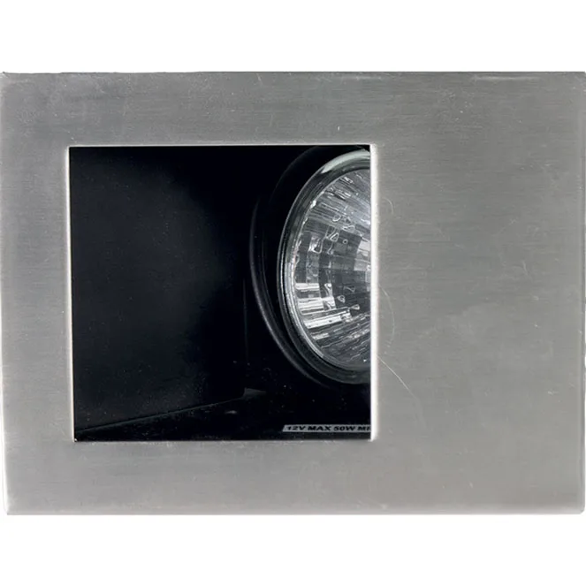 Downlight empotrable prometheus retangular 1xgx5.3 l.12xan.9xal.0,3cm niquel